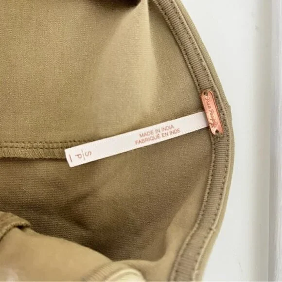 Free People Soledad Midi Dress in Khaki size S - Picture 9 of 11